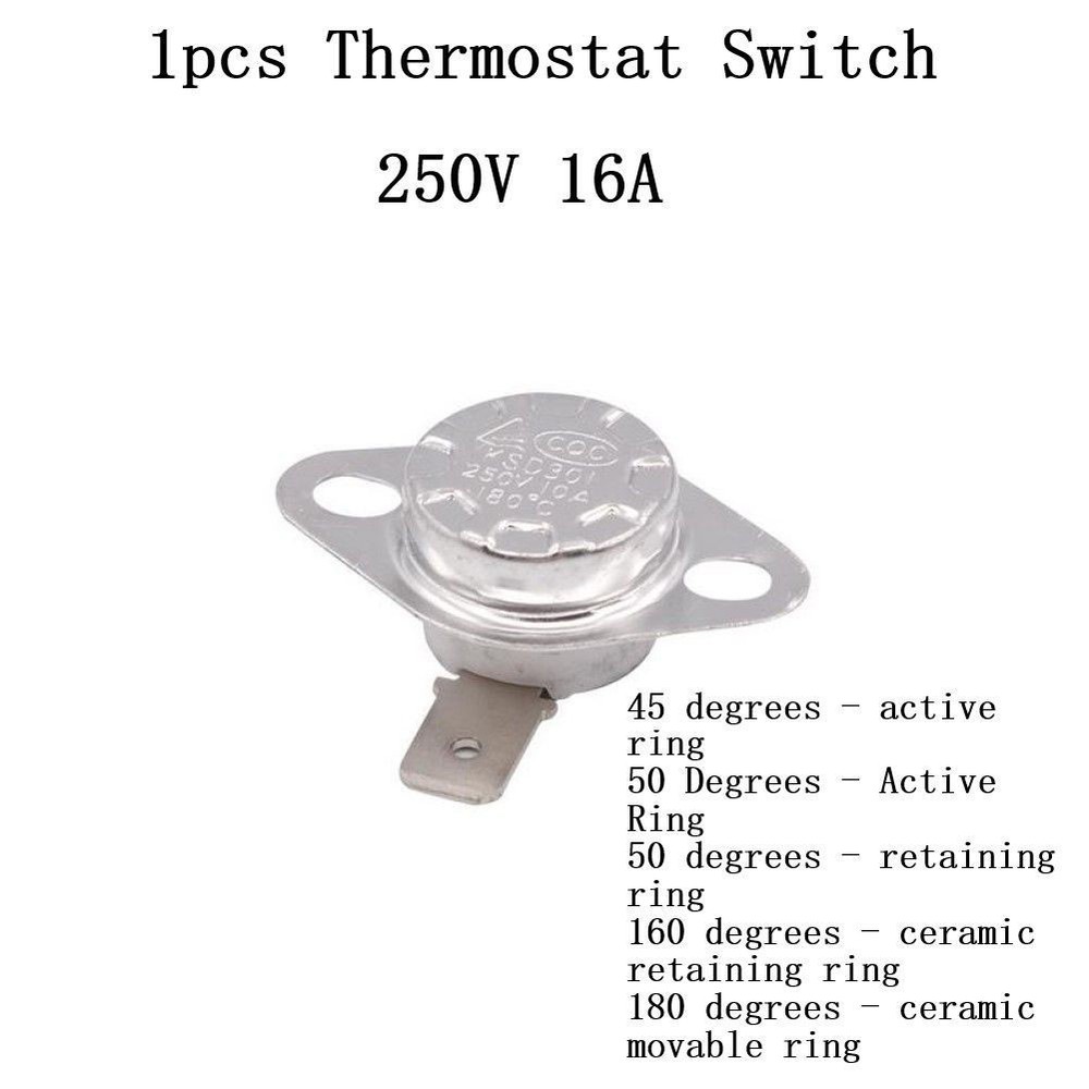 High Quality Temperature Switch 1PCS 16A 50 degrees Movable and Rotatable