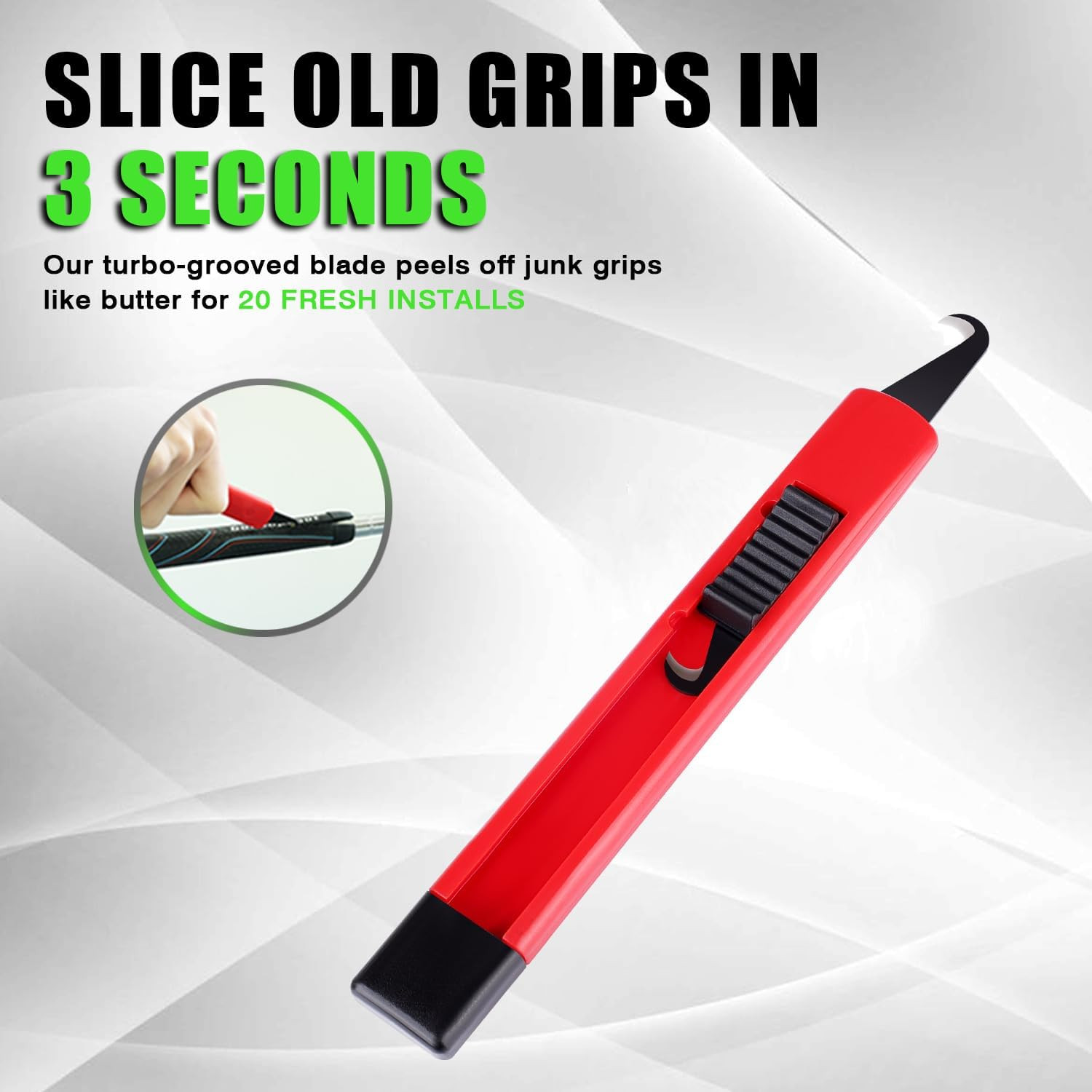 Grip Repair Kit for Regripping Golf Club Tapes, Solvent, Hook Blade,Clam