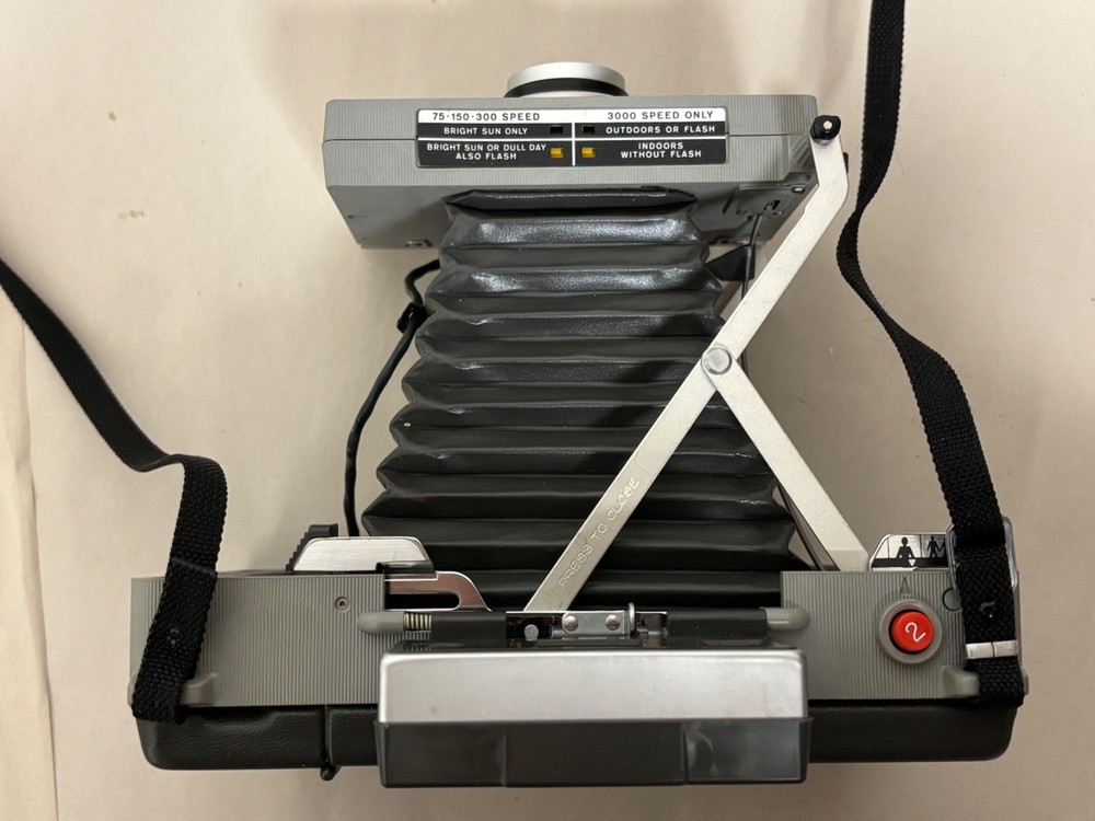 Polaroid Land Camera Model 340 W/ Flash, Flashbulbs, and Boxes