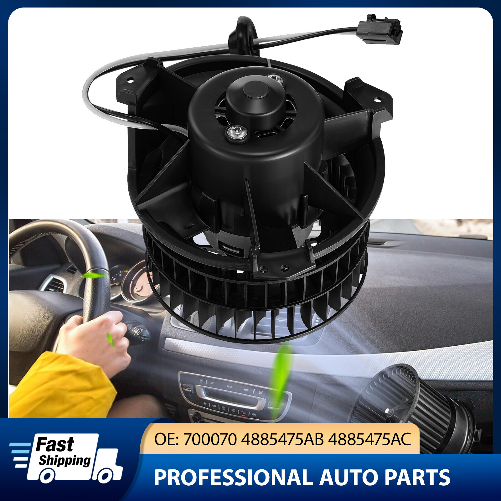 HVAC Heater Blower Motor Fan for Chrysler Town & Country Dodge Grand Caravan