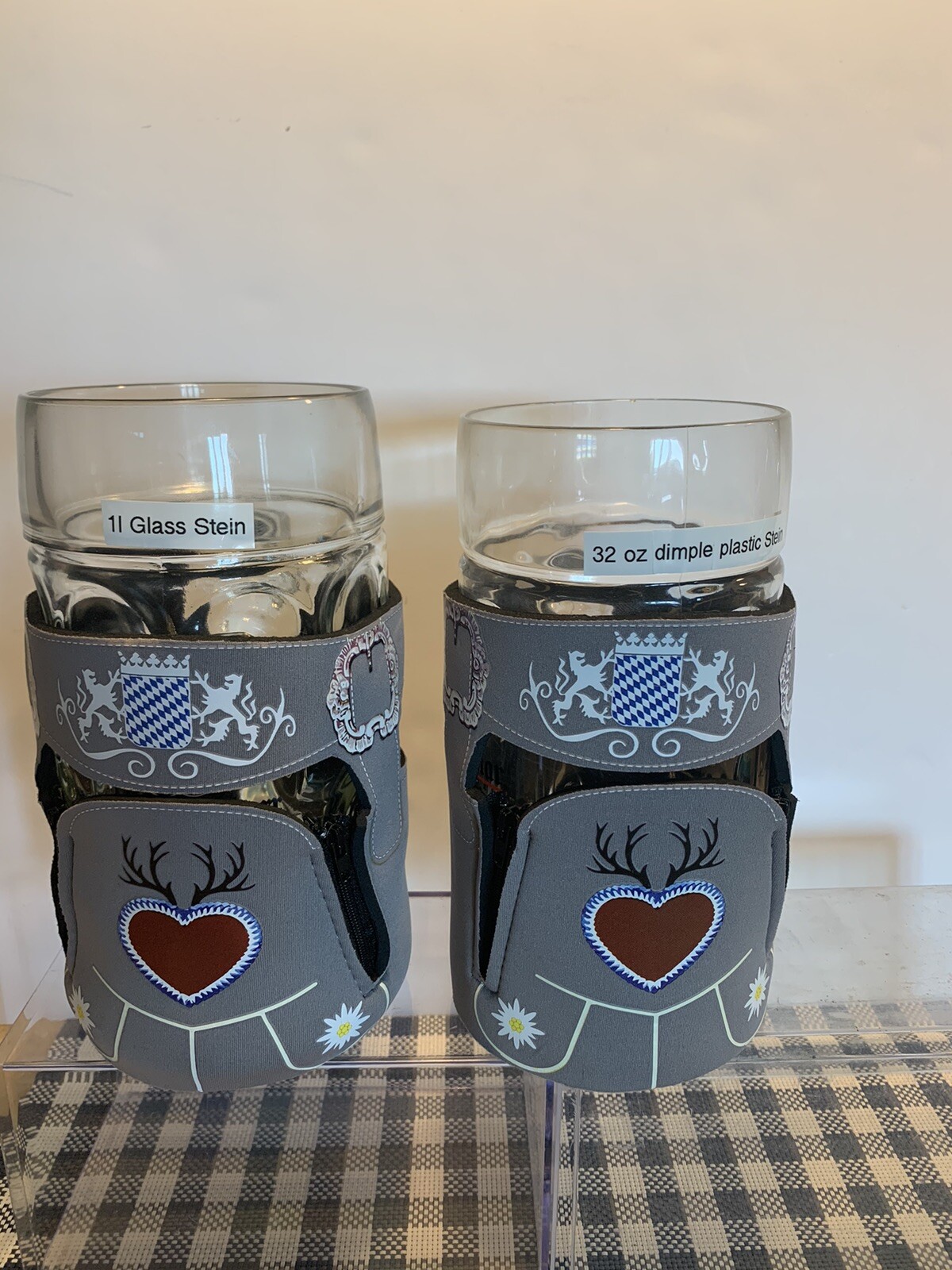 Lederhosen Oktoberfest Koozie (for 1 Ltr. Stein)