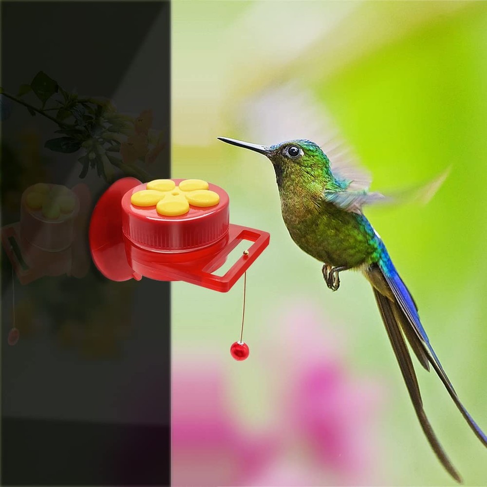Hummingbird Wrist Feeder Set, 3 Pack Ring & Adjustable & red, yellow
