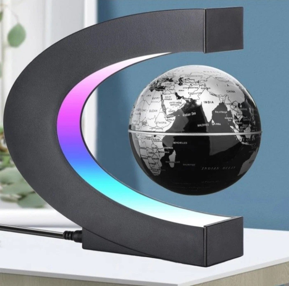 Magnetic Levitating Floating Globe w/ LED Lights - Cool Desk Decor