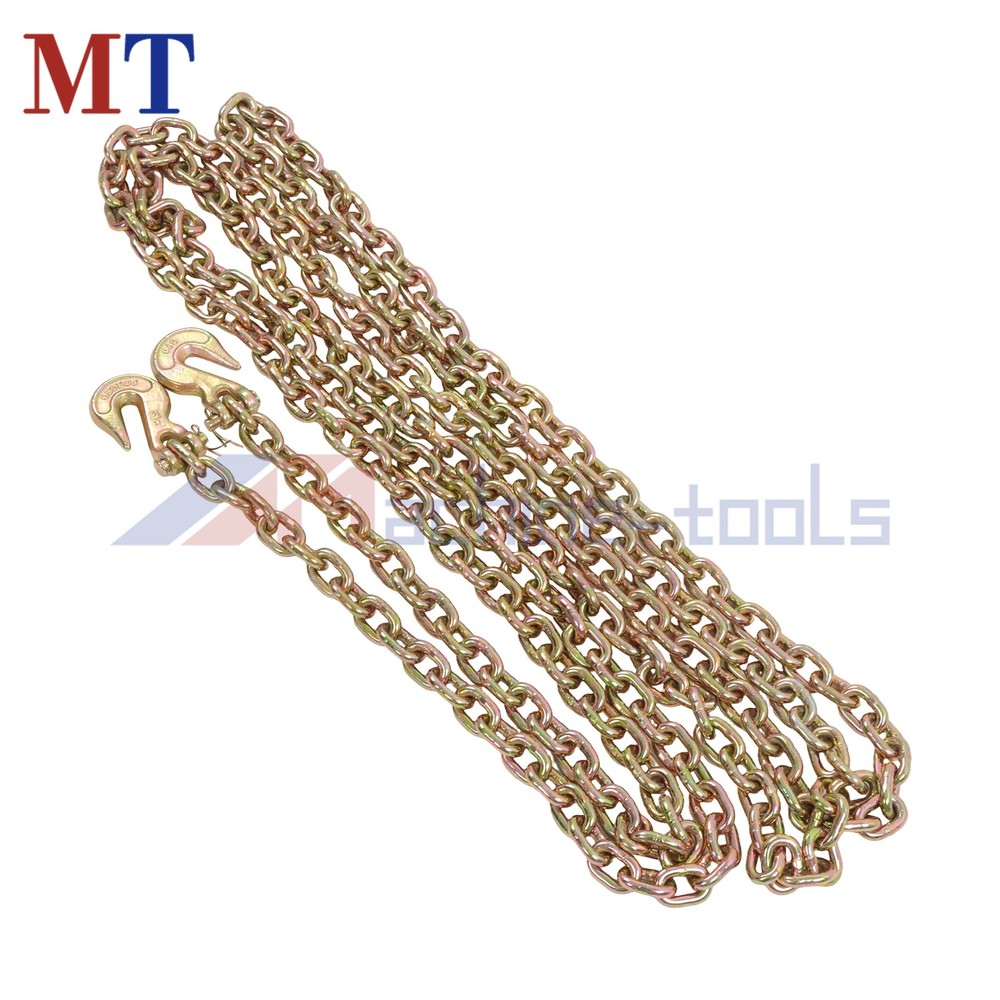 2 Pcs Transportation Bundle Chains 5/16" × 20' Grade 70 Working Load 4700Lbs