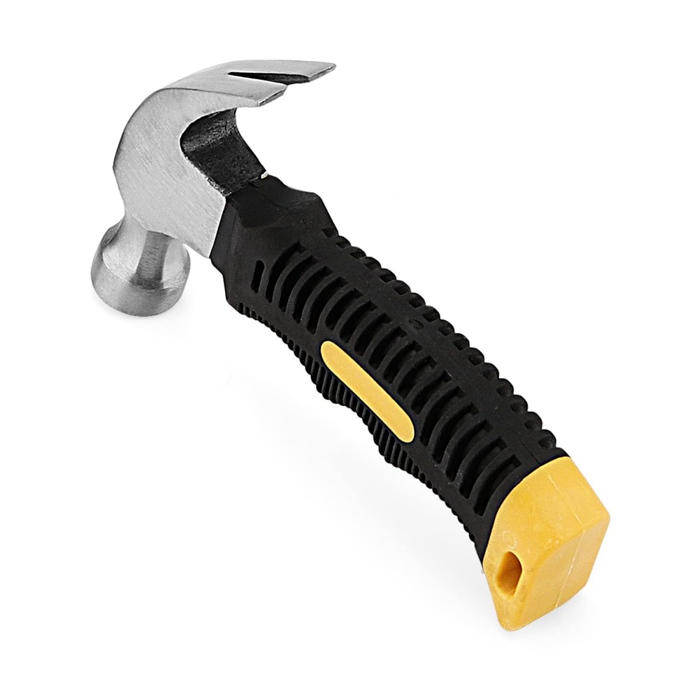 4 Pack 8 Oz Small Hammer, Compact Stubby Claw Hammer with Comfortable Grip, M...