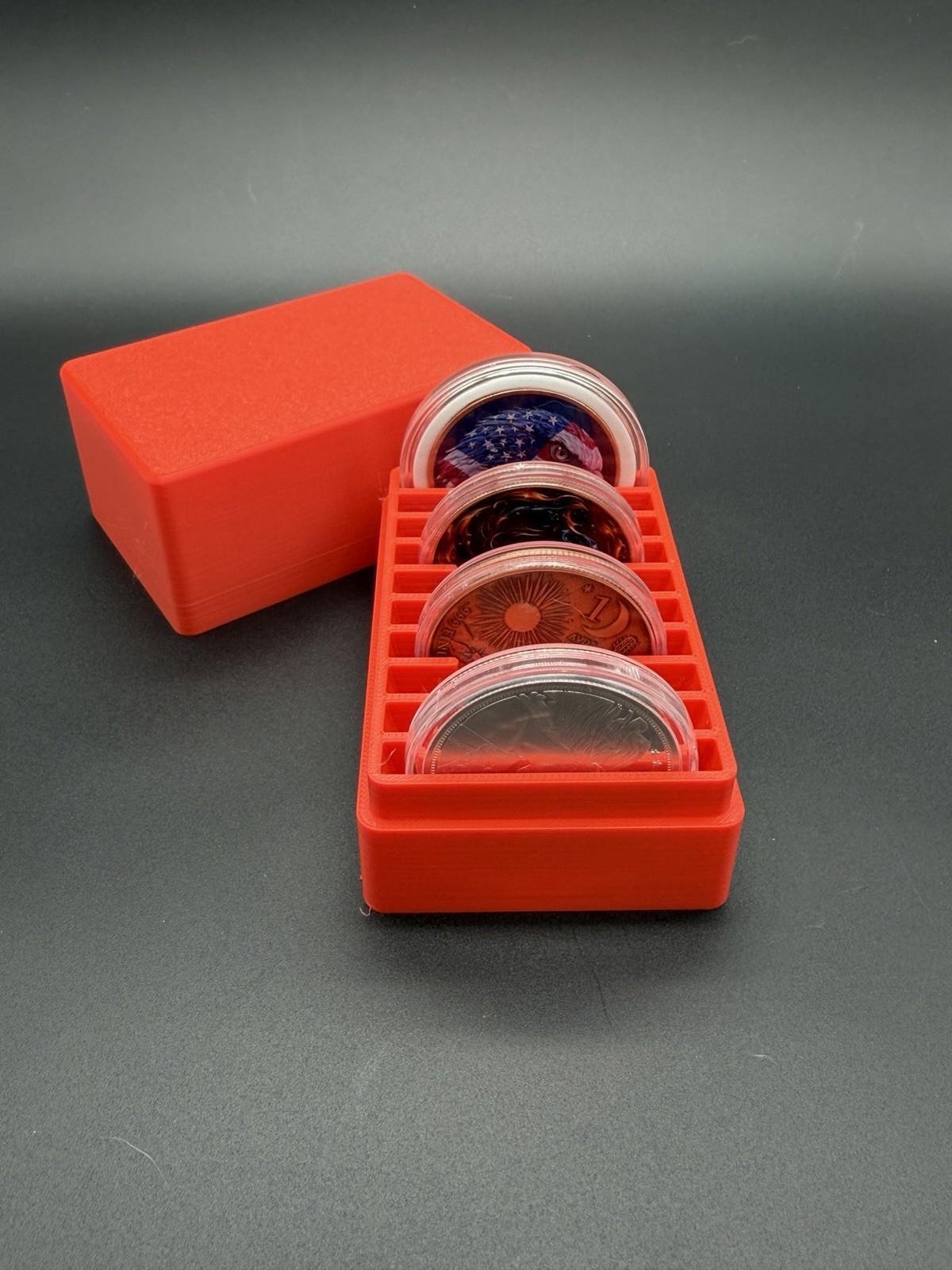 Silver Storage Box/Holder Holds 10x 1oz Silver Bars In Standard Capsules