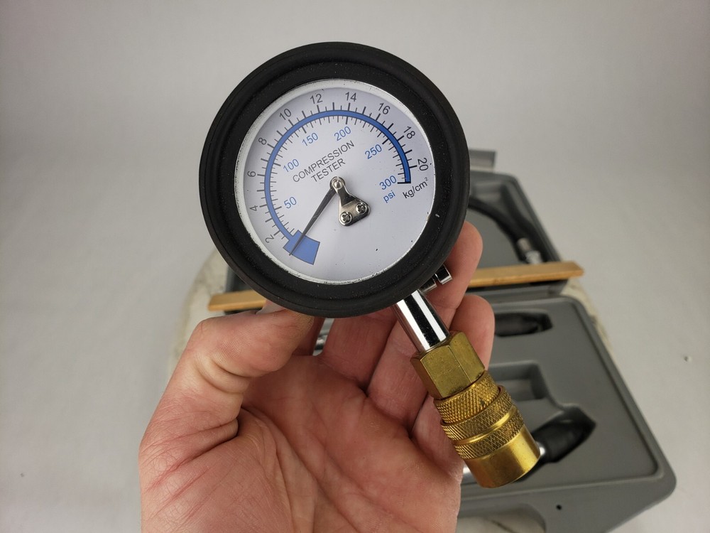 Engine Cylinder Compression Tester Kit - Gauge Tool Automotive
