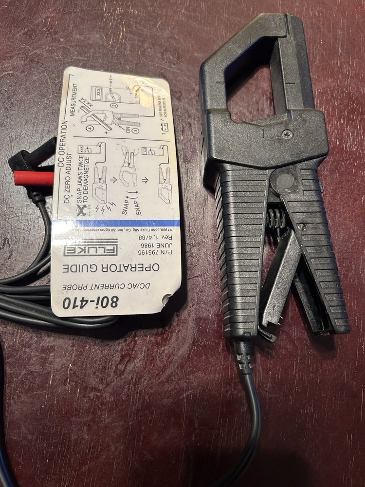 FLUKE Clamp On AC/DC Current Probe Model 801-410