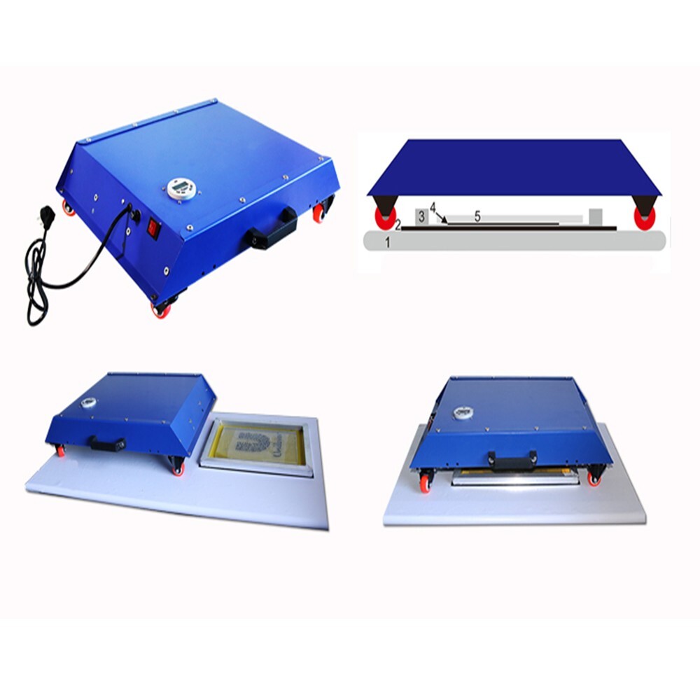 110V 6 LED Tubes Flip Lid Push-Pull Dual Exposure Unit UV Plate Printer Machine