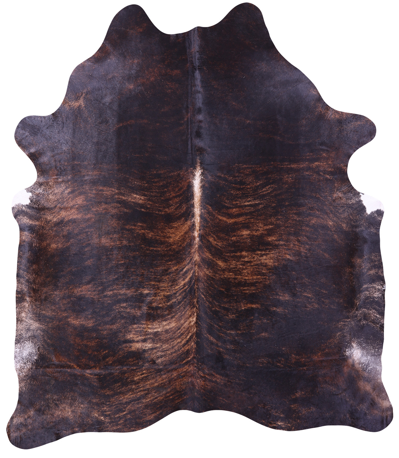 SUPER SALE Dark Brindle Natural Cowhide Rug - XX-Large 8' 5"H x 7' 5"W