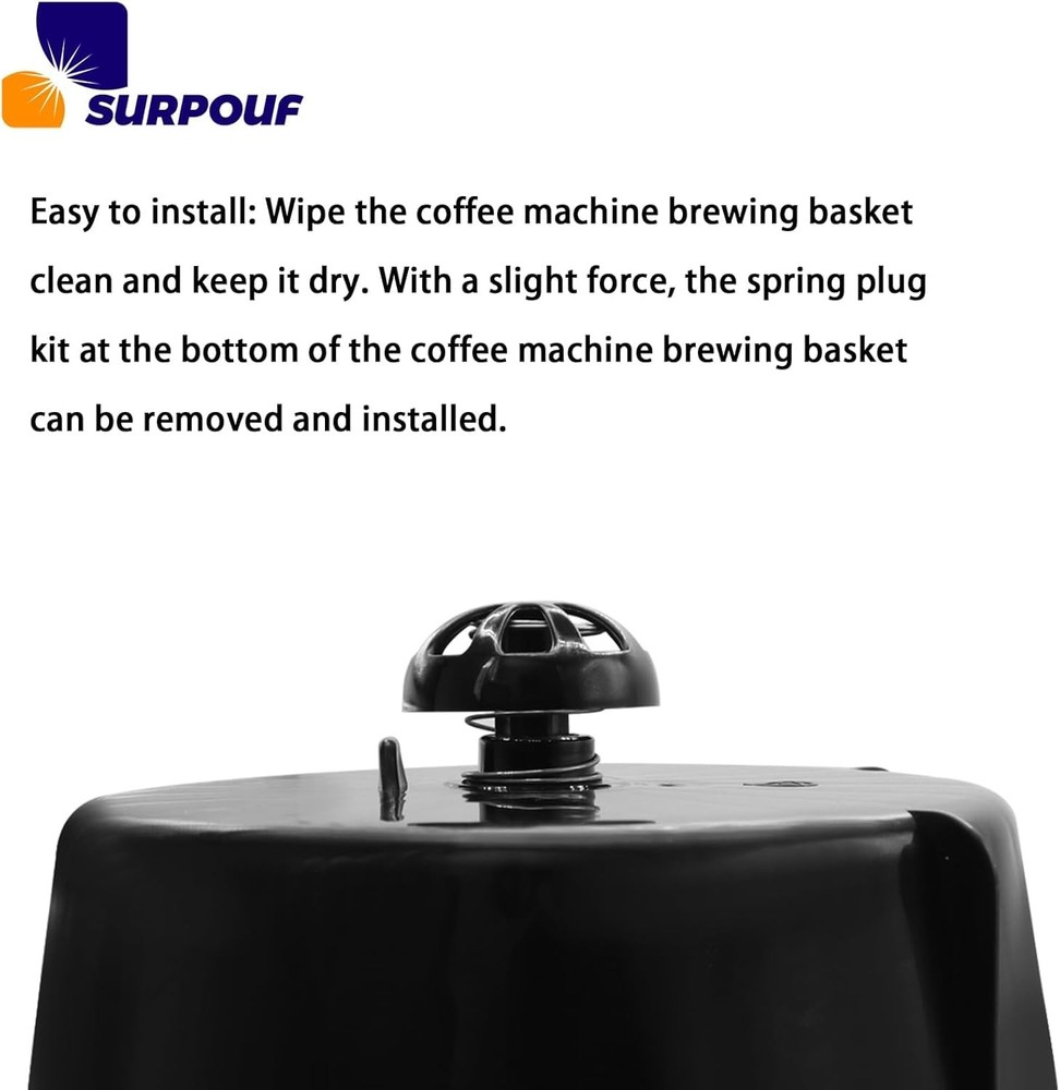 2-Pack Coffee Replacement Brew Basket Spring Loaded Stopper Kits Fits For...