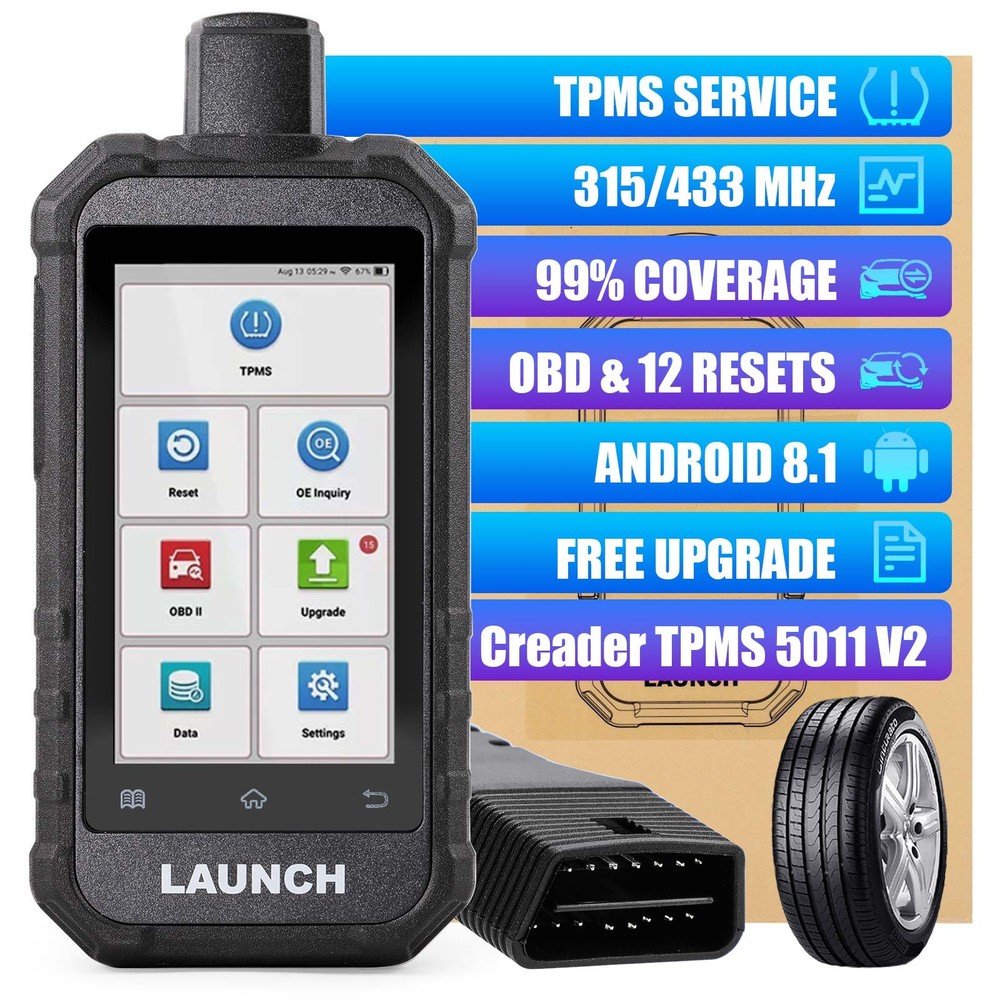 LAUNCH Creader TPMS 5011 V2 Tire Pressure System Detection  TPMS Diagnostic Tool