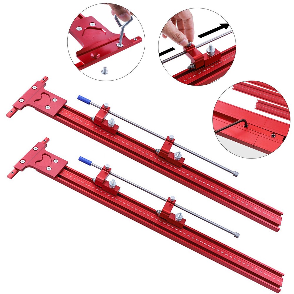 Parallel Rail Guide System Track Saw Woodworking Guide Carpentry Tool Set 120cm