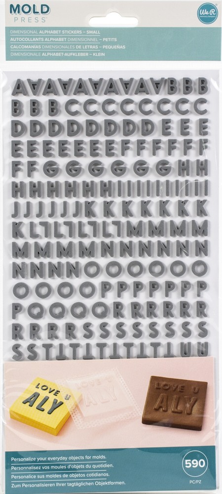 We R Memory Keepers Mold Press Alpha Thickers -Small