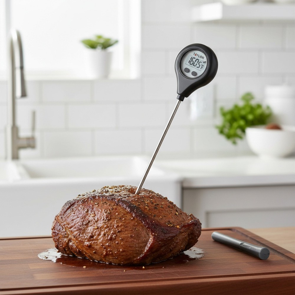 Taylor Digital Instant Read TruTemp Rotating Display Thermometer - Black