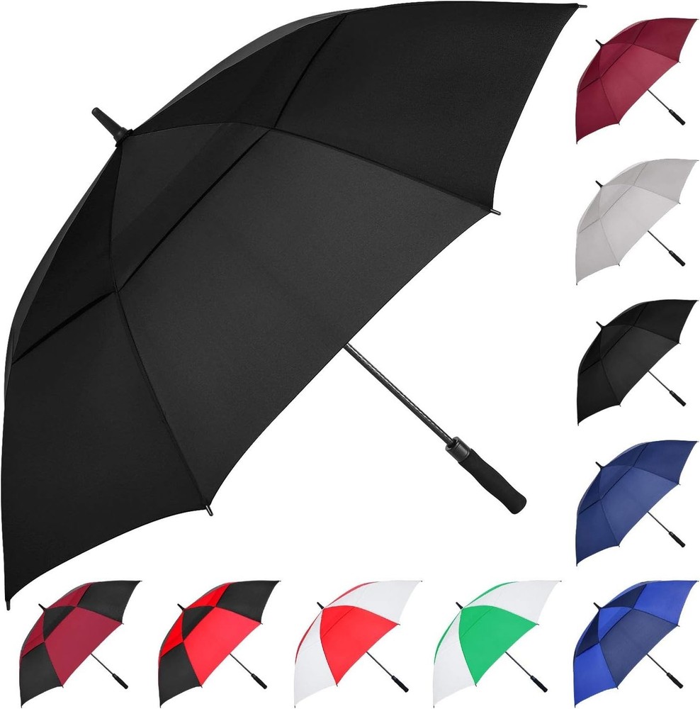 Extra Large Golf Umbrella 62-Inch Automatic Open Vented Waterproof Windproof