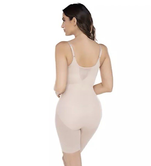Miraclesuit Open Front Sexy Sheer Singlette Warm Beige Size Large