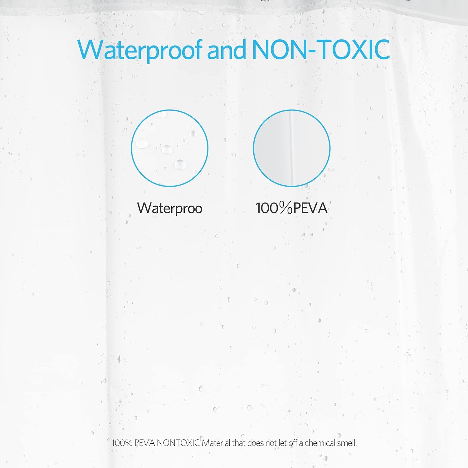 CLEAR SHOWER CURTAIN LINER Premium PEVA Heavy Duty Bathroom Waterproof 72'x72"