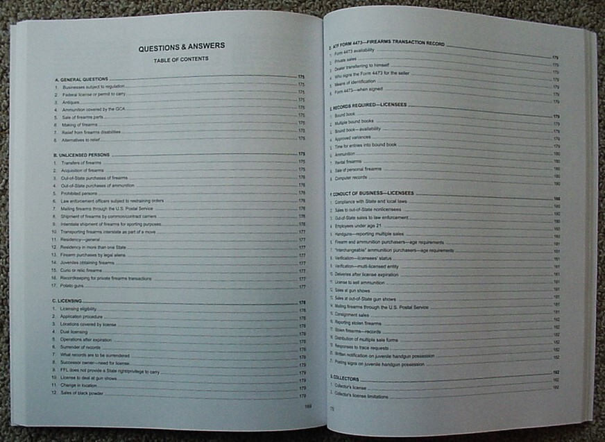 ATF FEDERAL FIREARMS REGULATIONS REFERENCE GUIDE SOFTCOVER, DATED 2005 220 PAGES