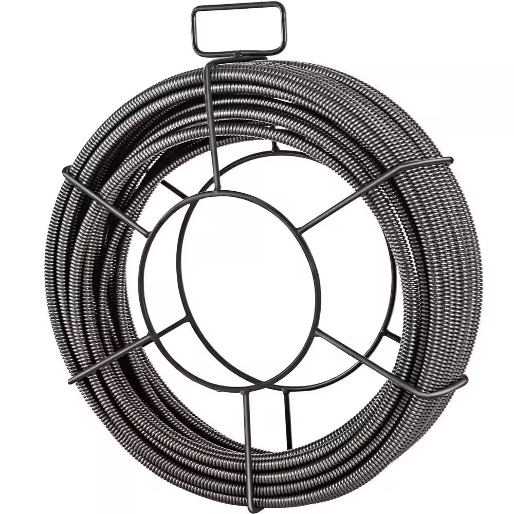 Drain Cleaning Cable 50 Ft. X 3/8 In. Solid Core Cable Sewer Cable Drain Auger C