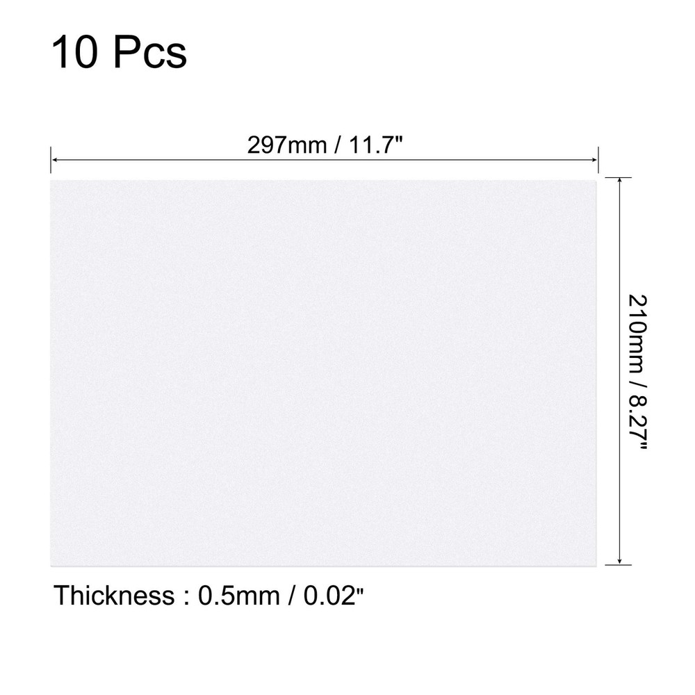 10pcs Gel Light Lighting Filter Plastic PVC Translucent Matte Sheets