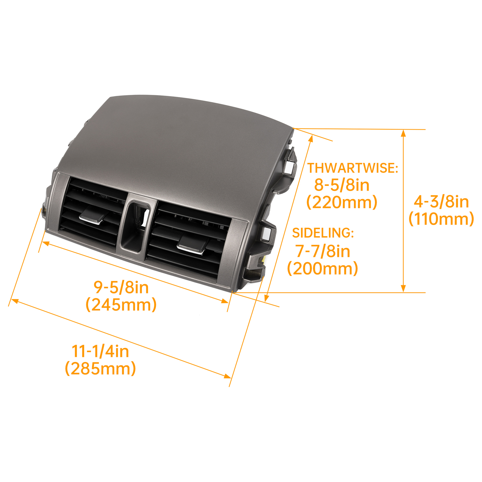 For Toyota Corolla 08-13 Center Dash Board A/C Air Vent Panel Bezel Cover Trim