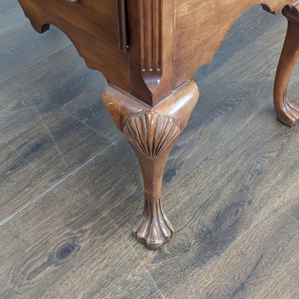Chippendale Style Lowboy Chest with Brass Hardware
