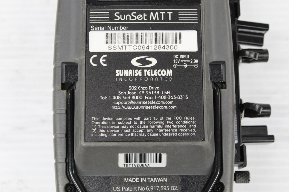 Sunrise Telecom SunSet MTT SSMTT-45 Basic Color Handheld Test Set w/accessor Bag