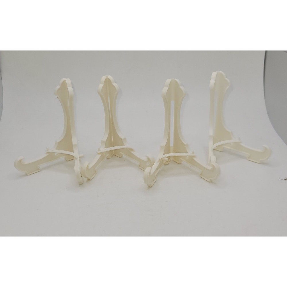 Small White Plastic Easels - Foldable & Adjustable (Set of 4)