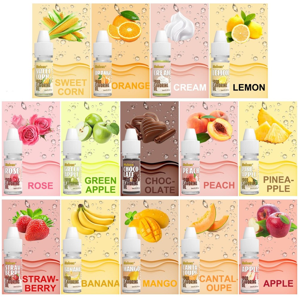 Concentrated Candy Flavoring Oil - 28 Extracts for Baking, Drinks, Soap