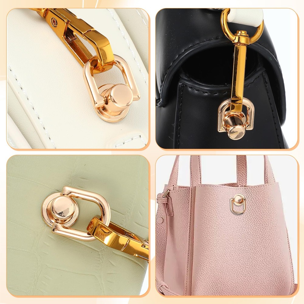 D Rings for Purse 6Pcs Gold Rotatable Leather Rivets D Ring Studs with...