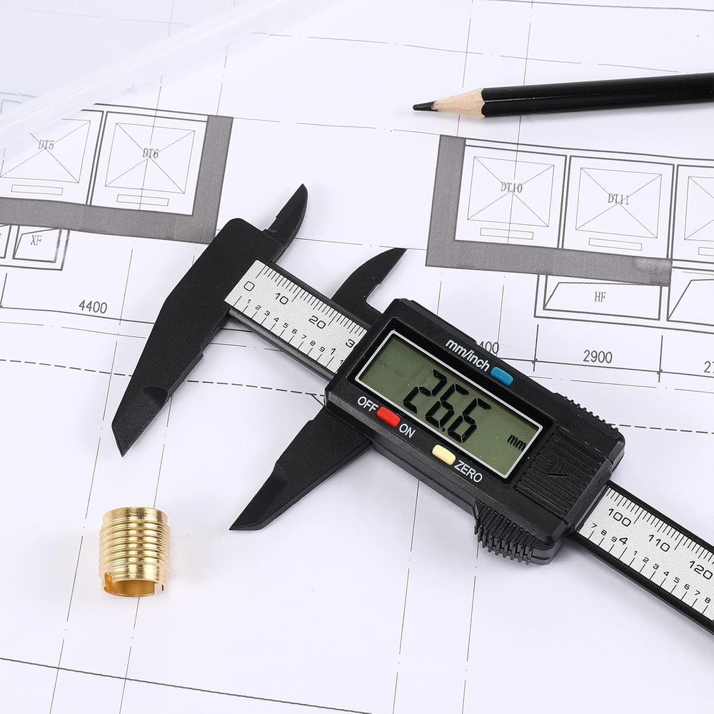Electronic Digital Calipers, inch and Millimeter Conversion,LCD Screen displa...