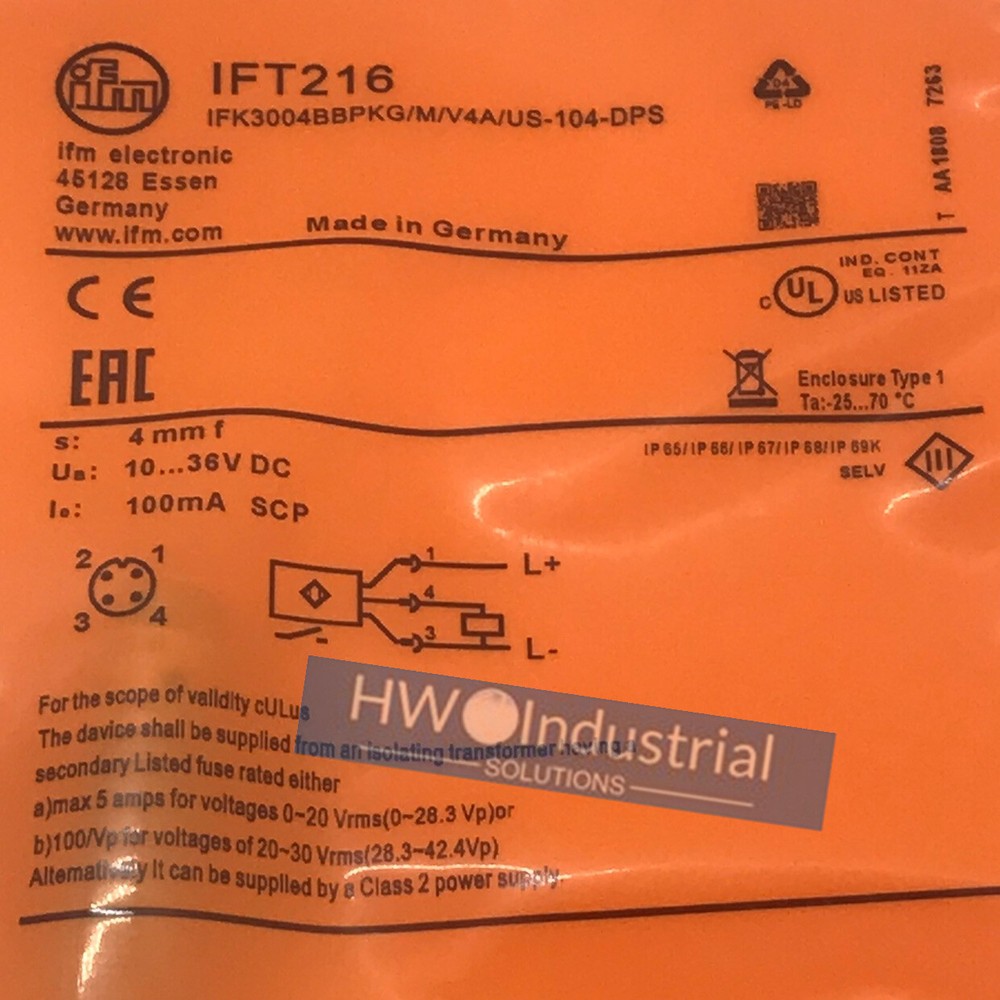 New 1PC IFT216 IFM Inductive Proximity Switch Sensor