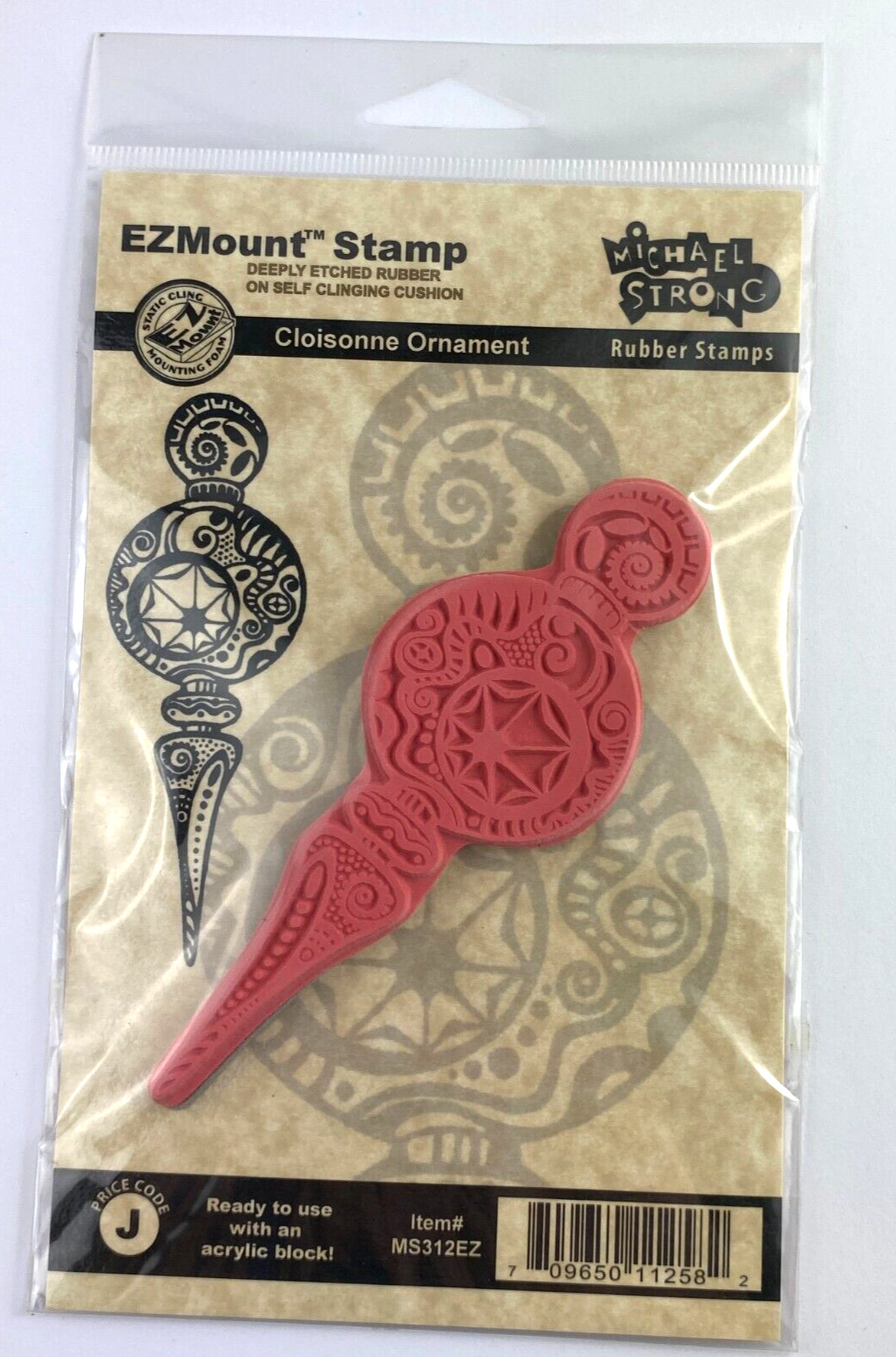 Michael Strong - Cloisonne Ornament - Rubber Stamp