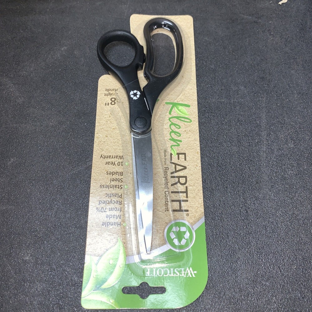 Westcott Kleenearth Basic Recycled Scissors - 8" Overall Length -