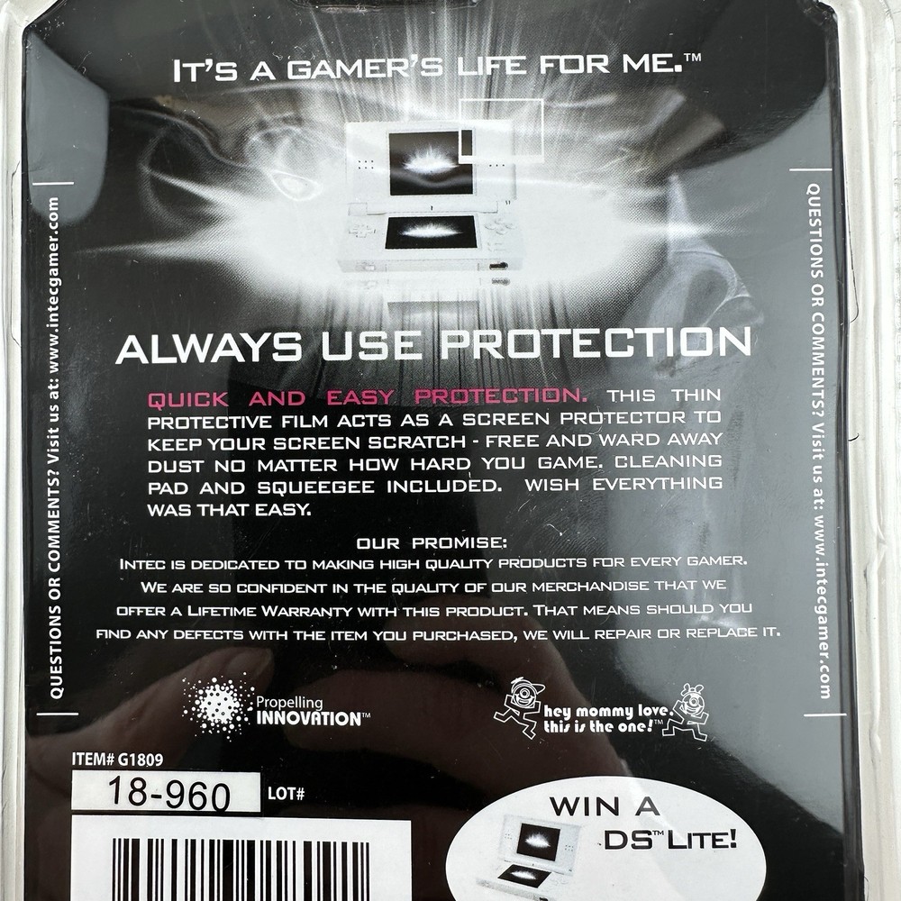 DS Lite Intec Screen Armor Screen Protector NEW FACTORY SEALED