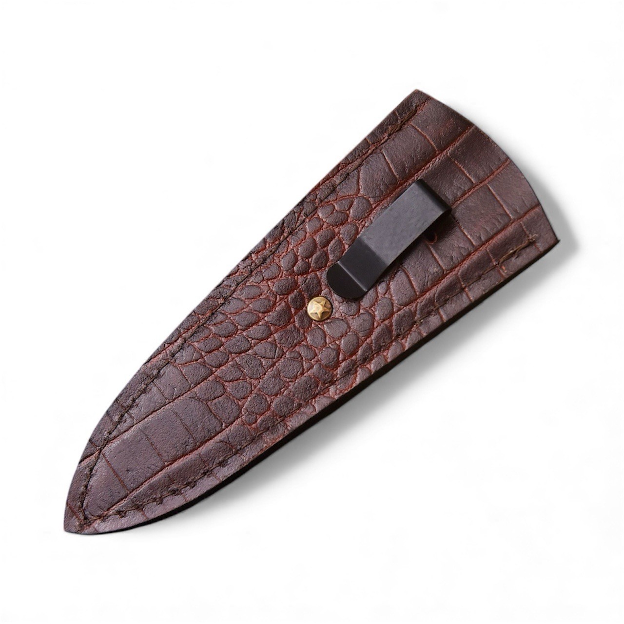 Custom Handmade Fix Double Edge Dagger Blade Leather Sheath Back Clip - Boot