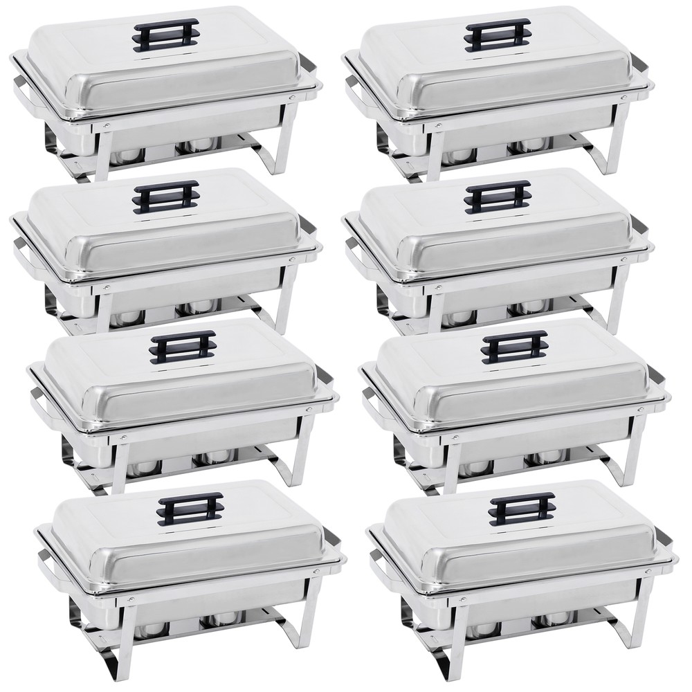 8QT Stainless Steel Chafing Dish Buffet Set Catering Chafer with Foldable Frame