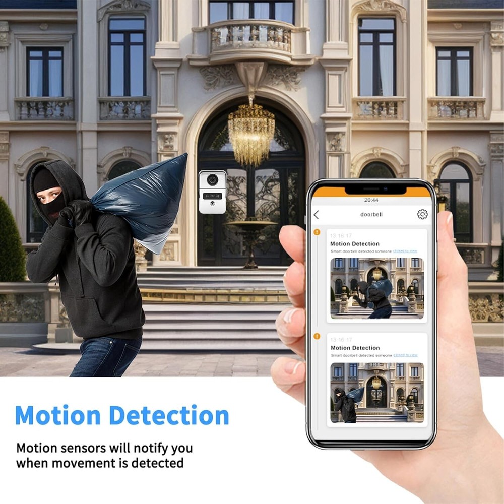 Wired Video Door Intercom System 10-inch Touch Display with 1080P HD Camera