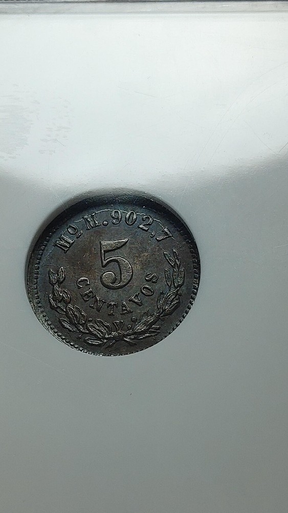 1887 Mo M Mexico Silver 5 Centavos NGC MS63 4763