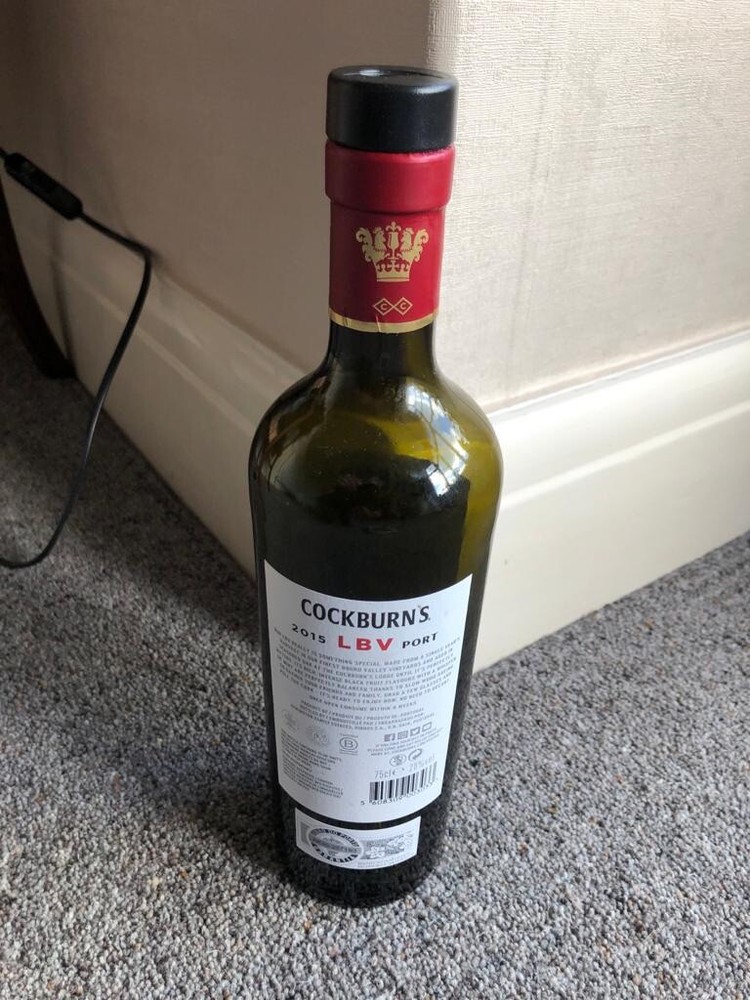 Cockburns LVB 2015 Empty Bottle With Cork Top
