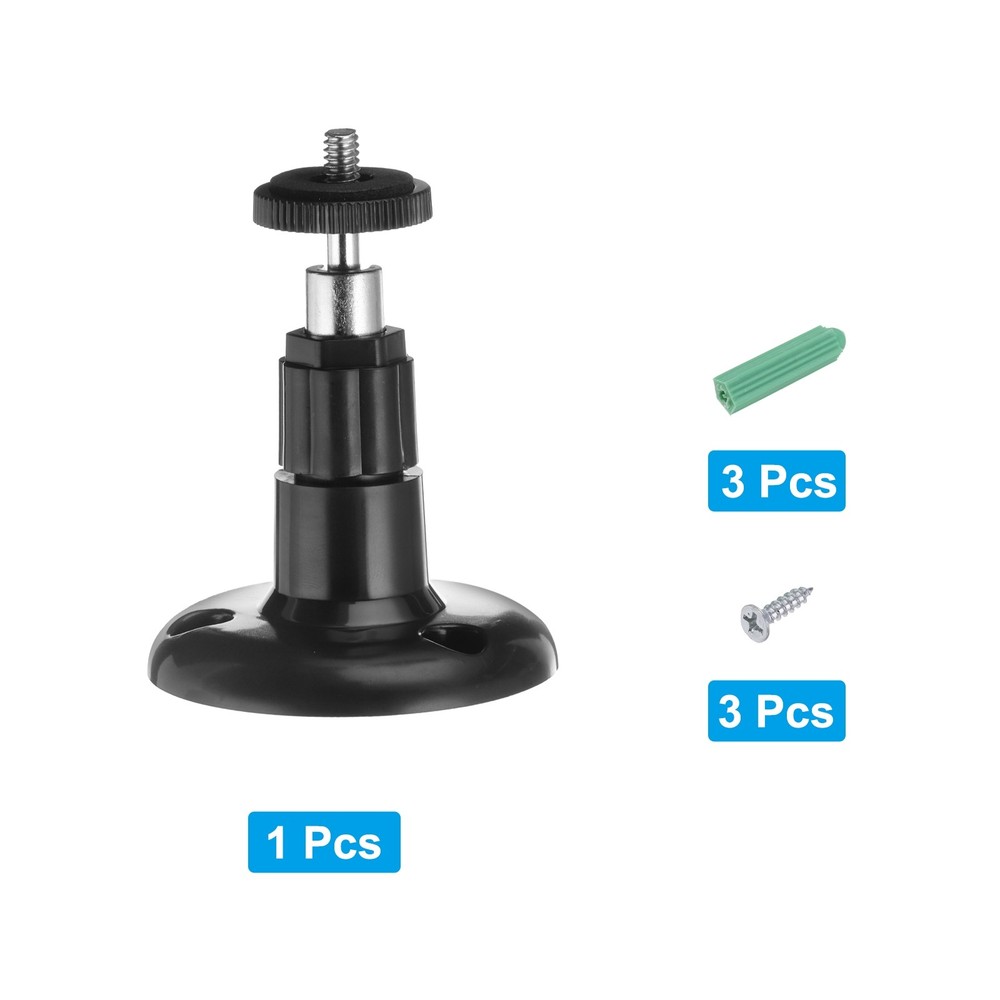 1 Pack Wall Mount Security Camera Bracket 3.7" Mounting Black, Plastic