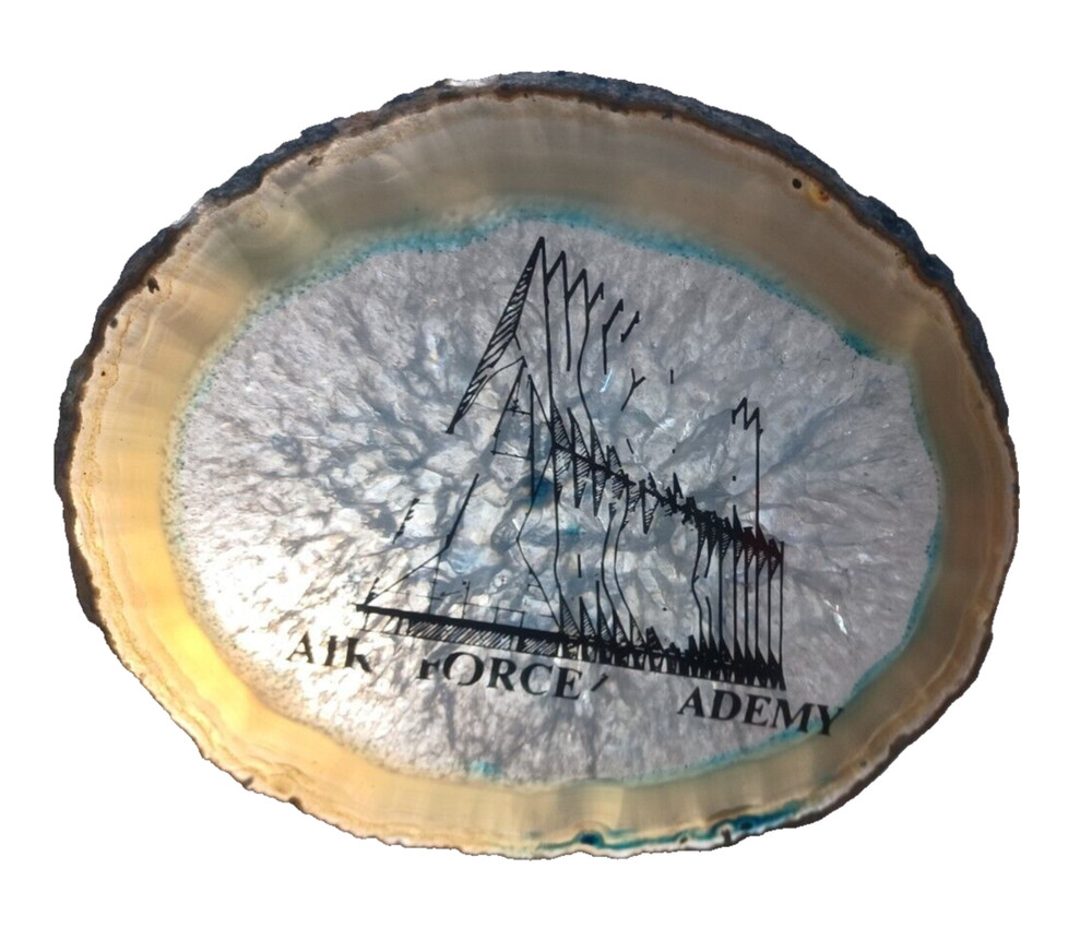 US Air Force Academy 4.5" Agate Geode Slice Coaster