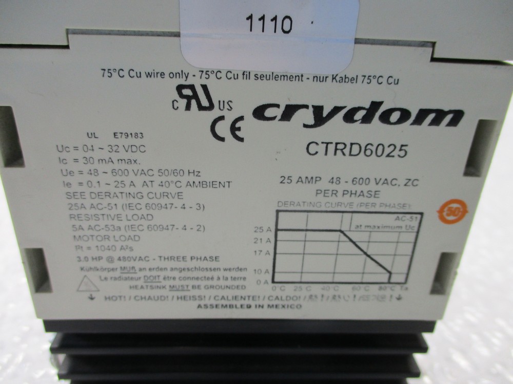CRYDOM CTRD6025 RELAY 32VDC NSNP