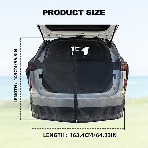Tailgate Mesh Screen, Breathable Mesh Net for SUV MPV Ventilation Privacy