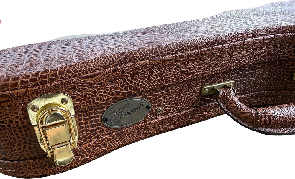 Vineyard Soprano Ukulele Hard Shell Case - Leather-like textured pattern