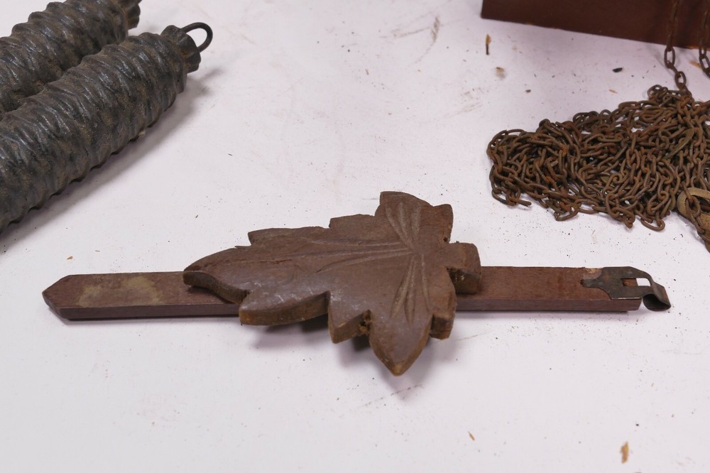 Vintage Hand Carved Cuckoo Clock Mfg. Co. Germany with weights - needs work