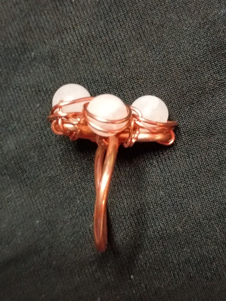 Ring Handmade Gemstone Ring Rose Quartz Size 10 Item #2619