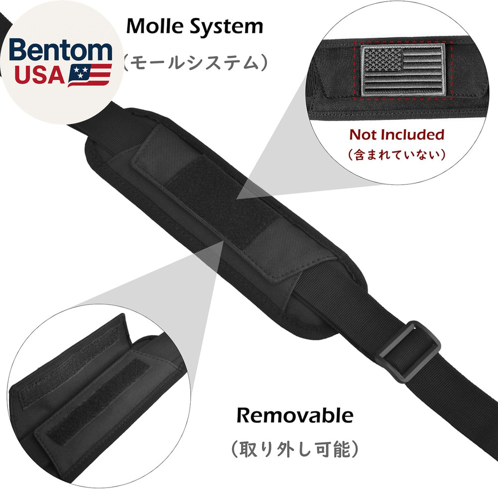 Bag Shoulder Strap Replacement Adjustable Strap with Padded Metal Hooks for Cros