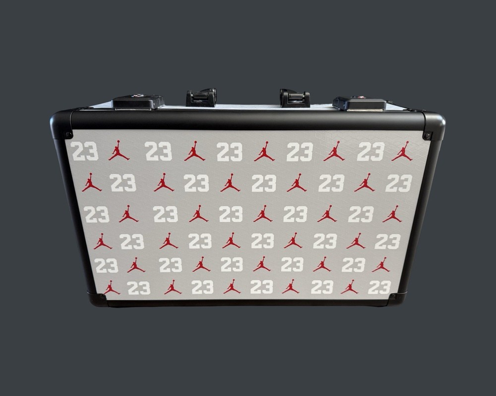 Michael Jordan Themed Graded Card Case Box PSA/BGS Storage 4 Row Silver